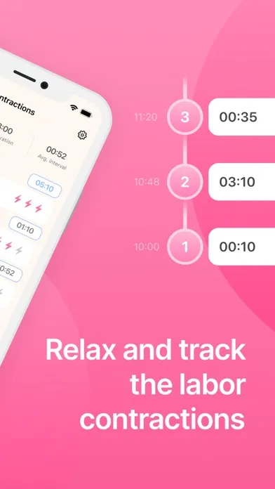 Contraction timer, counter سکرین شاٹس