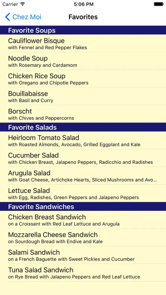 Скриншоты Chez Moi - Ideas for Lunch