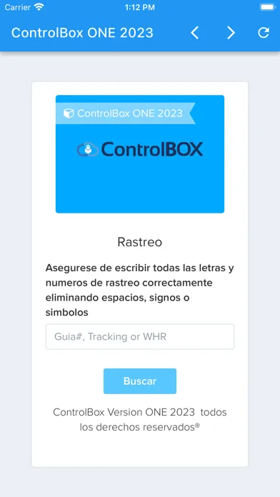 Tangkapan layar Tracking CBOne