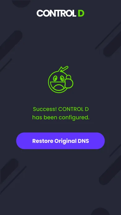 Screenshot di Control D Quick Setup