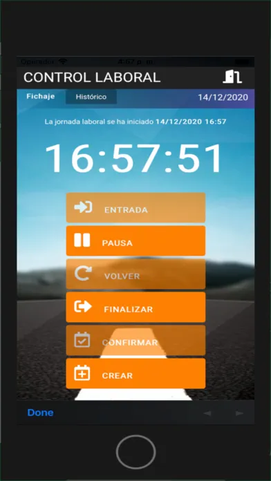 Zrzuty ekranu AEOL Control Horario Laboral