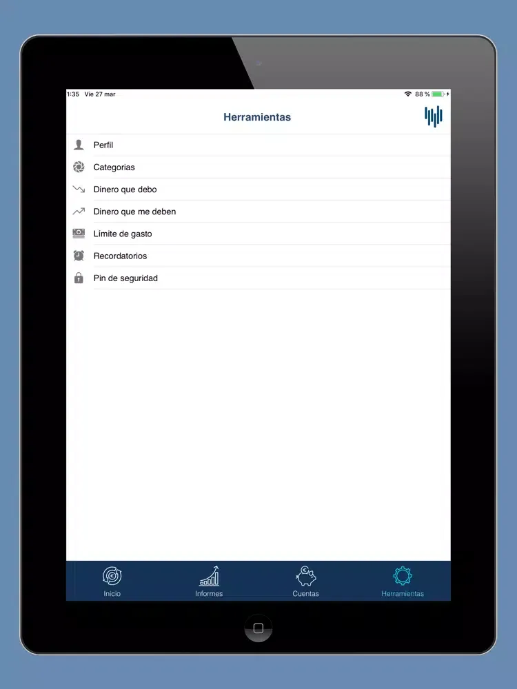 Capturas de pantalla de Control de Gastos e Ingresos iPad 