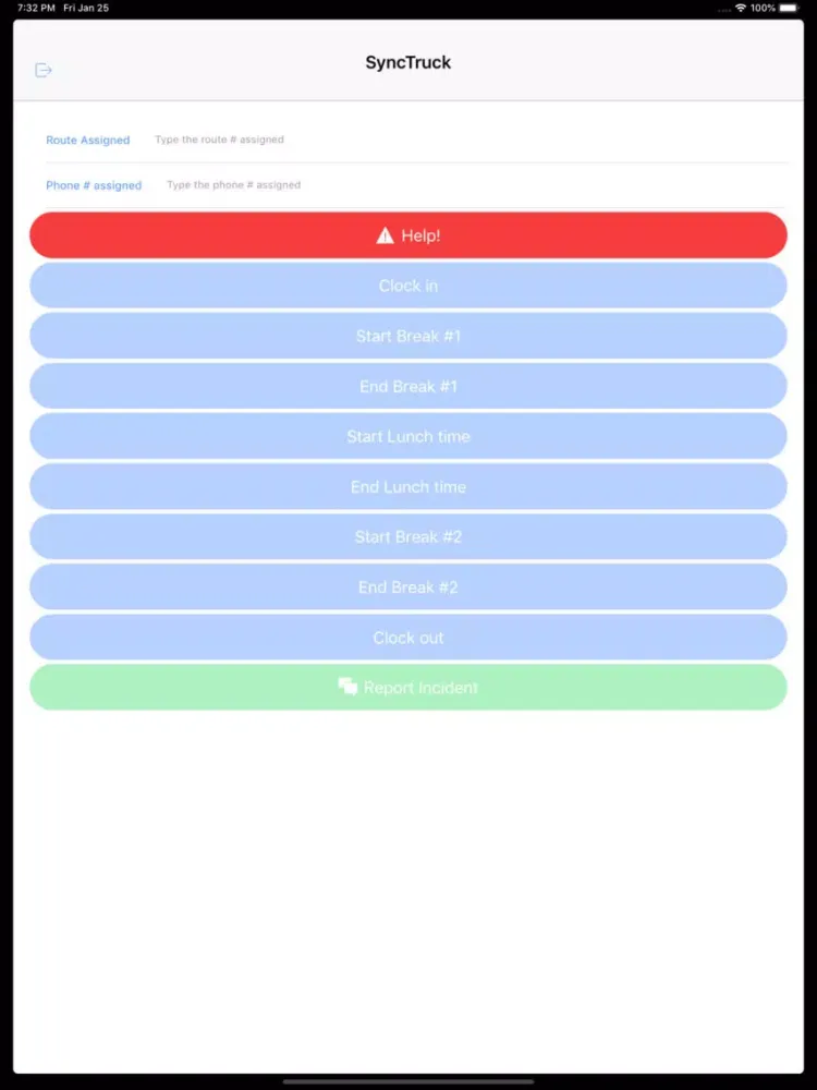 Ảnh chụp màn hình của CIM Hour Log iPad 