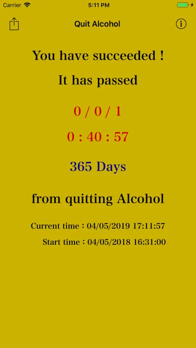 Tangkapan skrin Quit Alcohol