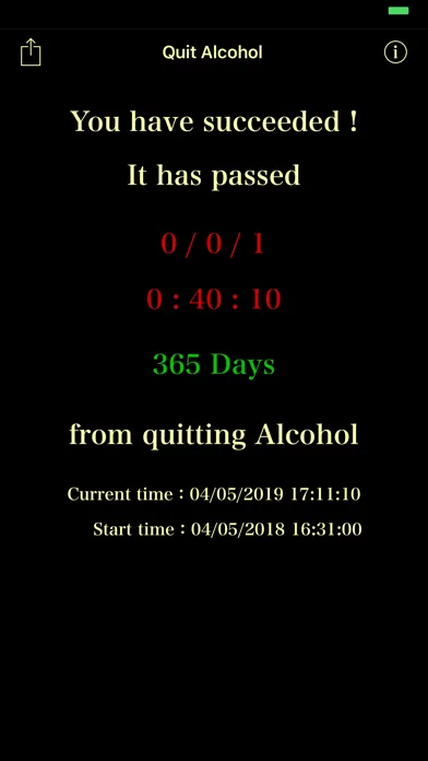 Tangkapan skrin Quit Alcohol