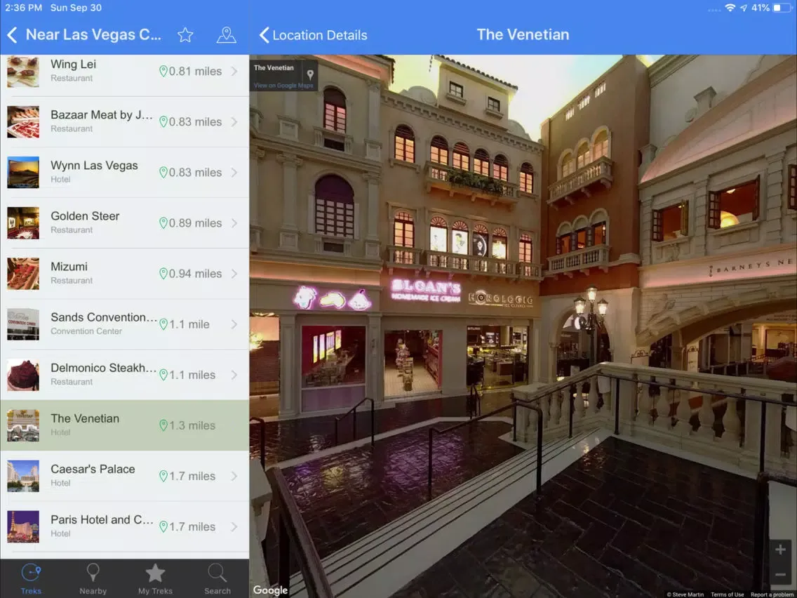 Zrzuty ekranu Conventional VR Guide to Vegas iPad 