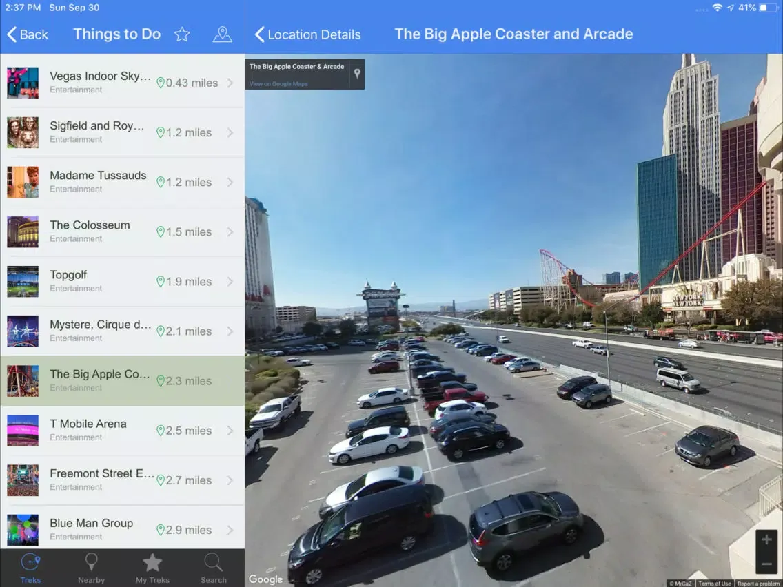 Zrzuty ekranu Conventional VR Guide to Vegas iPad 