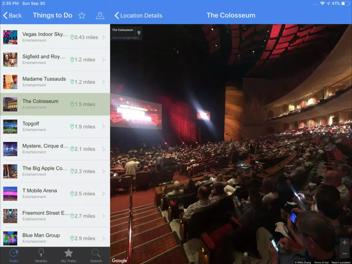 Zrzuty ekranu Conventional VR Guide to Vegas iPad 