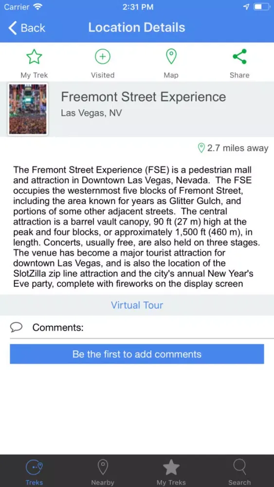 Zrzuty ekranu Conventional VR Guide to Vegas