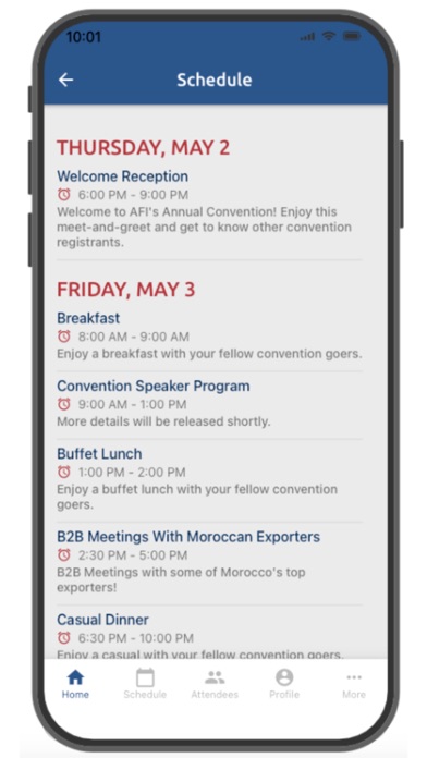 AFI Convention App Screenshots