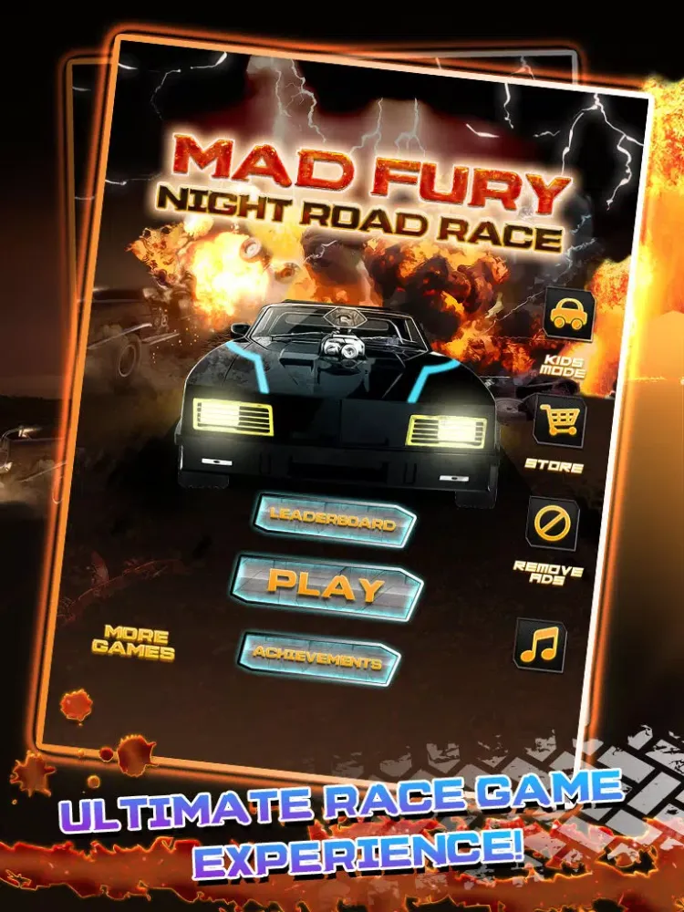 Ảnh chụp màn hình của Mad Fury Night Road Race – Max Speed Adrenaline Rush Armor Racing Game iPad 
