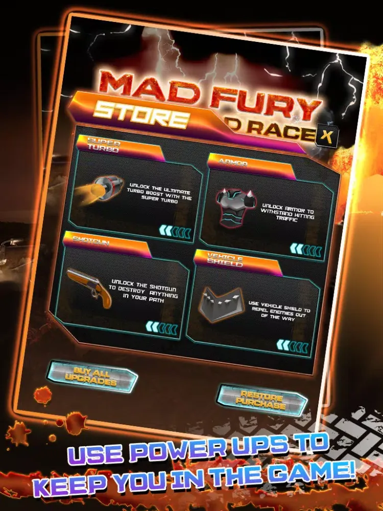 Ảnh chụp màn hình của Mad Fury Night Road Race – Max Speed Adrenaline Rush Armor Racing Game iPad 
