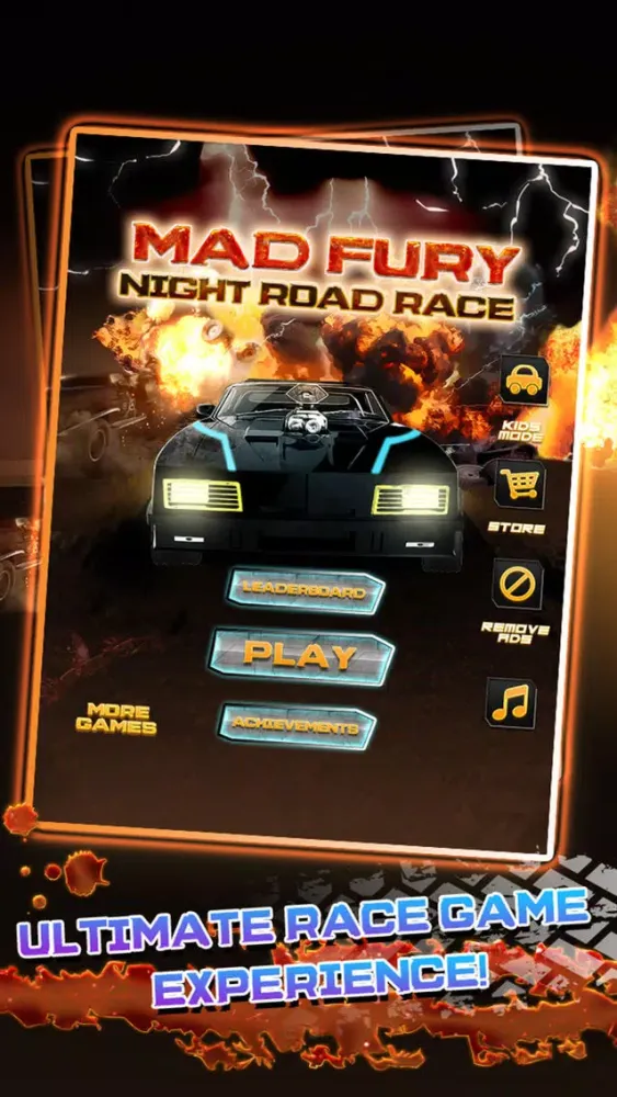 Ảnh chụp màn hình của Mad Fury Night Road Race – Max Speed Adrenaline Rush Armor Racing Game