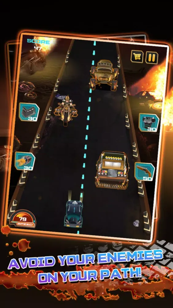 Ảnh chụp màn hình của Mad Fury Night Road Race – Max Speed Adrenaline Rush Armor Racing Game