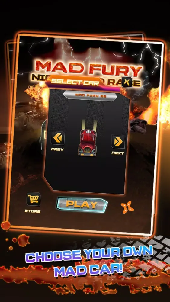 Ảnh chụp màn hình của Mad Fury Night Road Race – Max Speed Adrenaline Rush Armor Racing Game