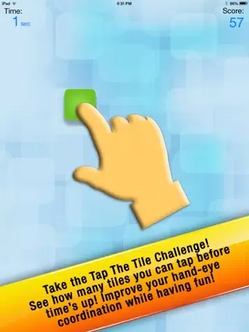Zrzuty ekranu Tap The Tile Challenge Free – Fast Visual Finger Touch Reflex Game iPad 
