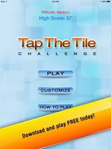 Zrzuty ekranu Tap The Tile Challenge Free – Fast Visual Finger Touch Reflex Game iPad 