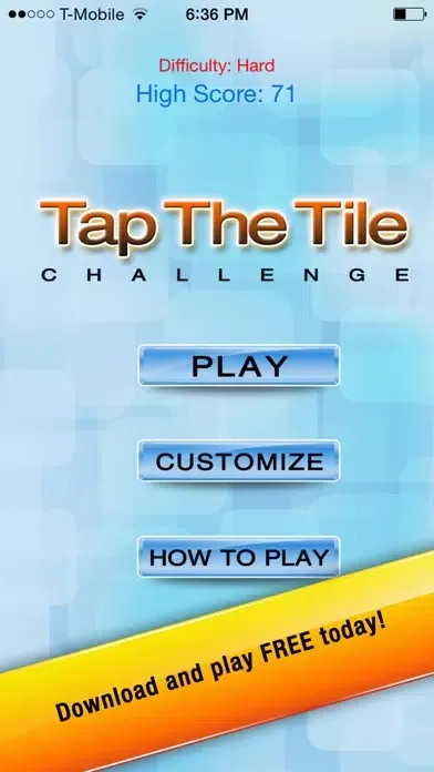 Zrzuty ekranu Tap The Tile Challenge Free – Fast Visual Finger Touch Reflex Game