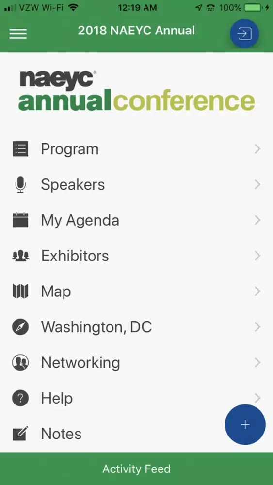 NAEYC 2018 Annual Conference スクリーンショット