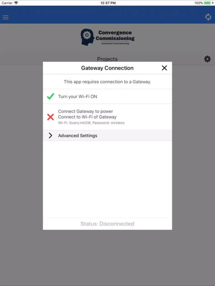 Capturas de pantalla de Convergence Commissioning iPad 