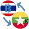 Thai baht to Myanmar kyat