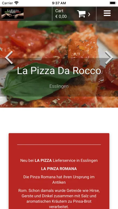 Capturas de tela do La Pizza Esslingen