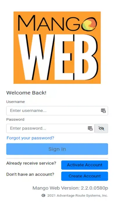 Tangkapan layar Mango Web