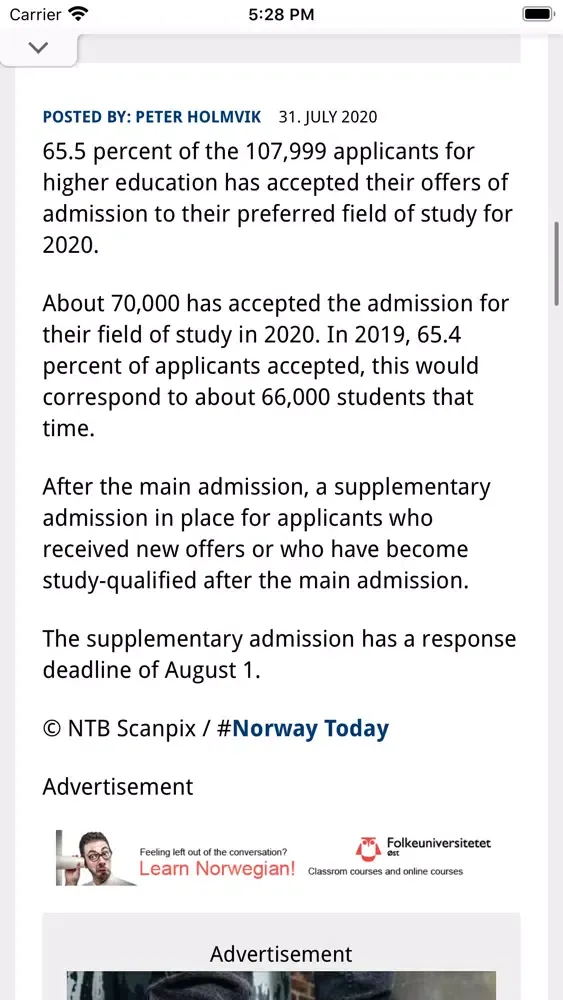 Norway Today スクリーンショット