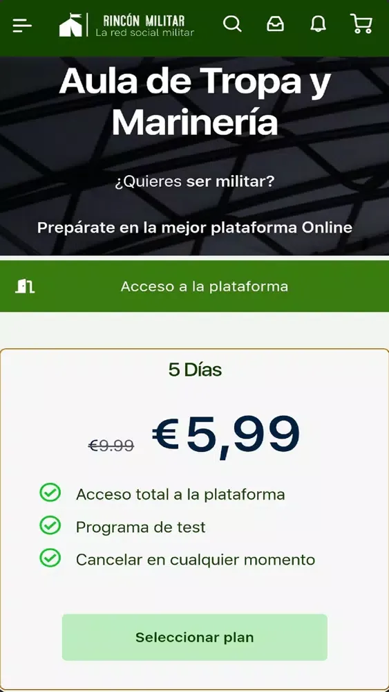 Tangkapan layar Rincón Militar