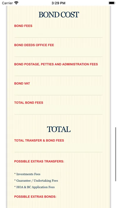 SSB Cost Calculator Ekran Görüntüleri