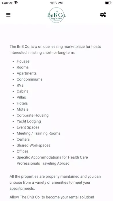 Ảnh chụp màn hình của The BnB Co.