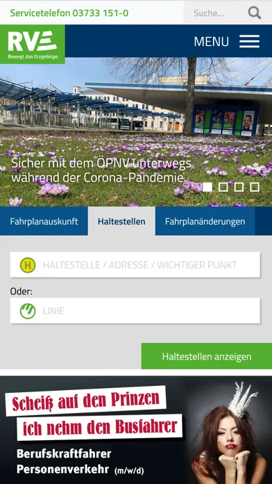 Zrzuty ekranu RVE Regionalverkehr Erzgebirge