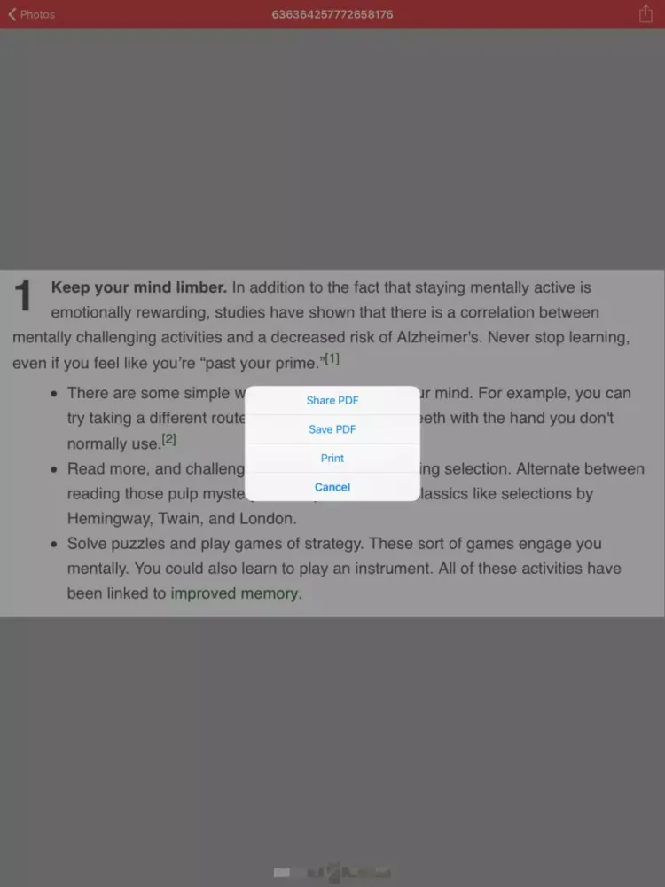 Convert Photo to PDF iPad 應用截圖