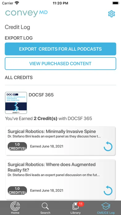 Capturas de pantalla de ConveyMED Podcast App