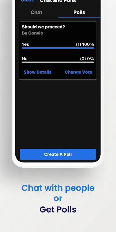 Tangkapan skrin Convio Connect