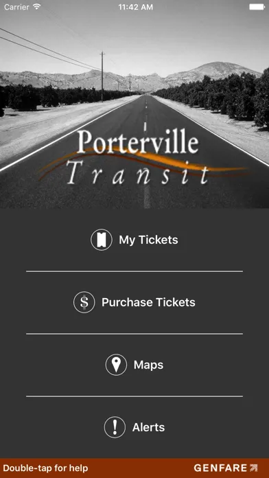 Capturas de pantalla de Porterville Transit Ticketing