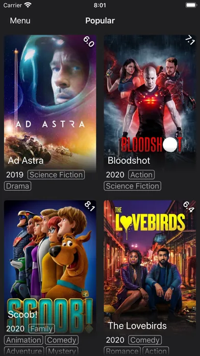 Tangkapan layar Find movies to watch