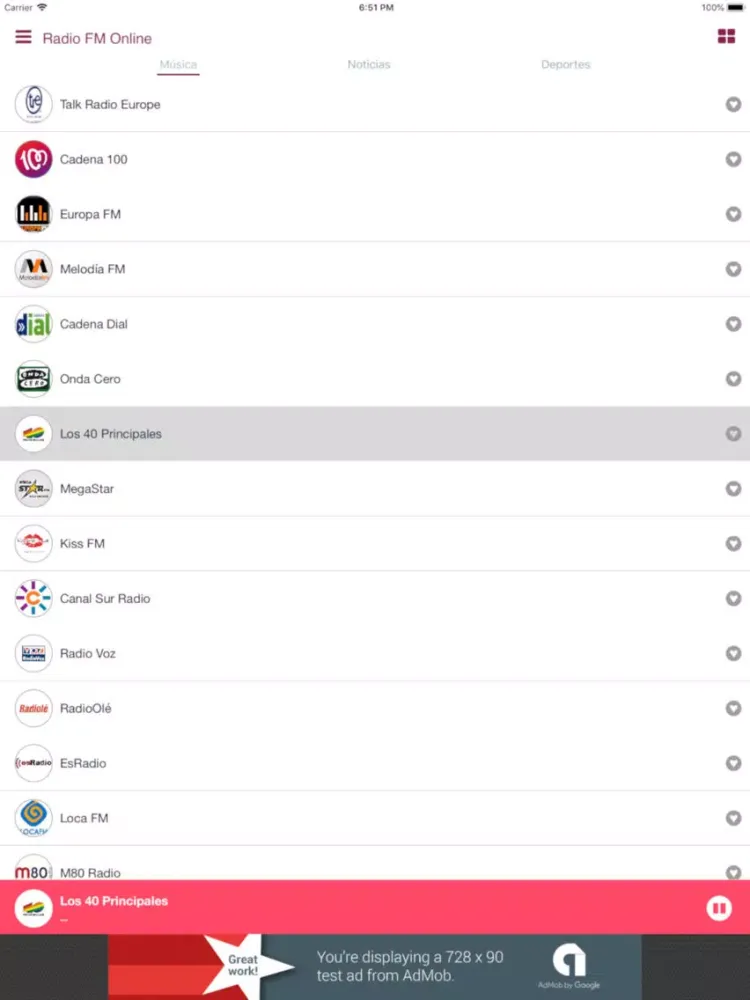تصاویر Radio FM Online iPad 