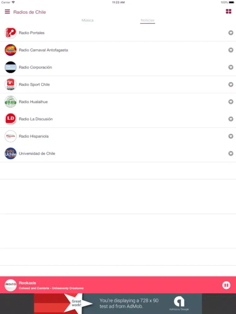 Radios de Chile FM iPad  স্ক্রিনশট