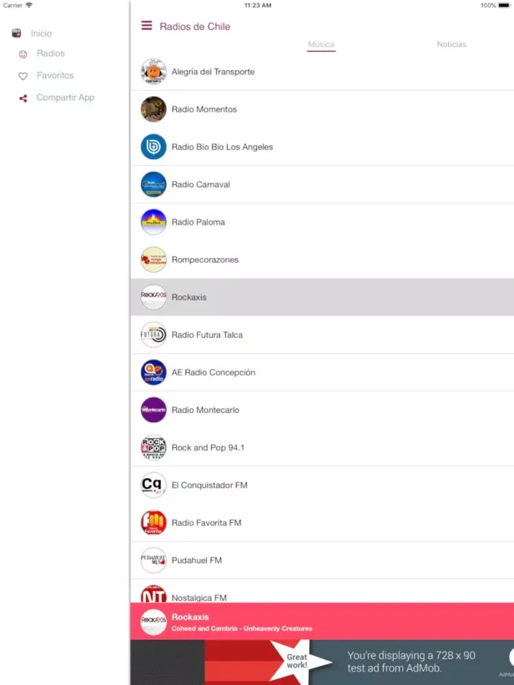 Radios de Chile FM iPad  স্ক্রিনশট