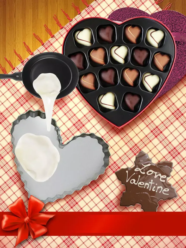 Capturas de tela do Valentine's Day - Chocolate Gift Maker iPad 