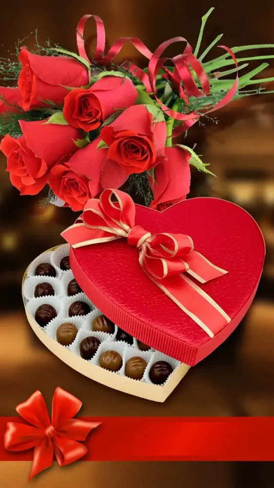 Capturas de tela do Valentine's Day - Chocolate Gift Maker