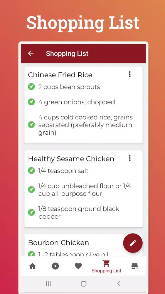 Asian Recipes Screenshots