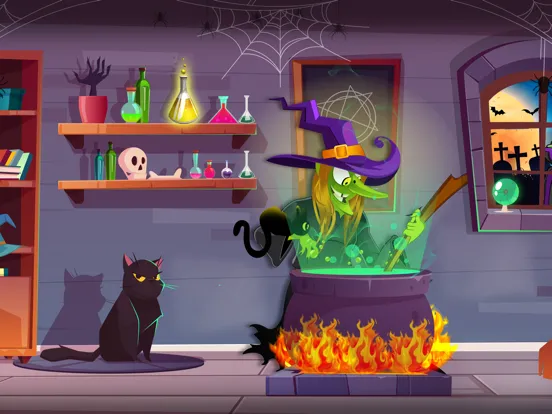 Angry Witch vs Pumpkin iPad  Screenshots