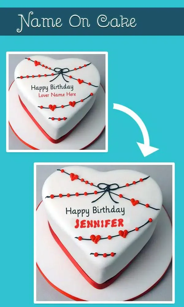 Tangkapan layar Name On Birthday Cake & Cards