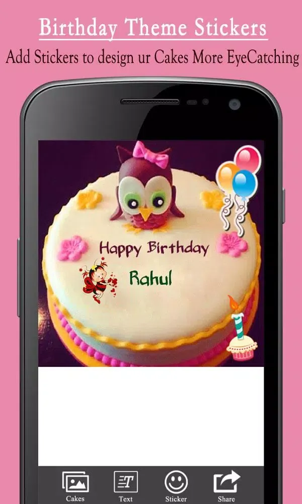 Tangkapan layar Name On Birthday Cake & Cards
