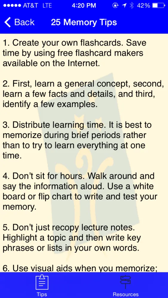 Ảnh chụp màn hình của Study Tips