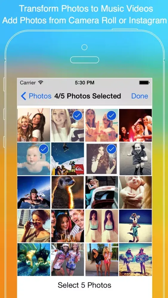 InstaMV - Music Video Maker for Instagram 스크린샷