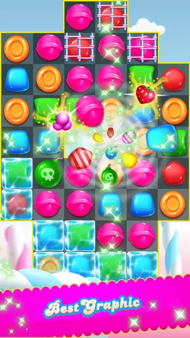 Candy Sweet - New best match 3 puzzle سکرین شاٹس