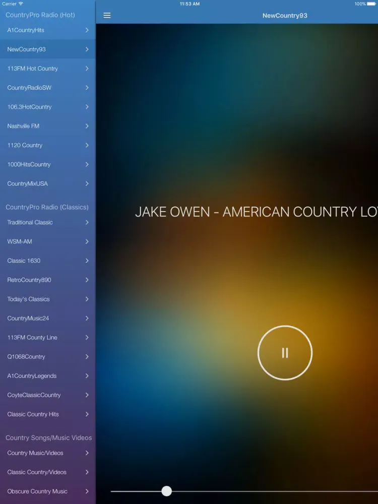 Capturas de pantalla de Country Music Pro - Songs, Radio, Music Videos & News iPad 